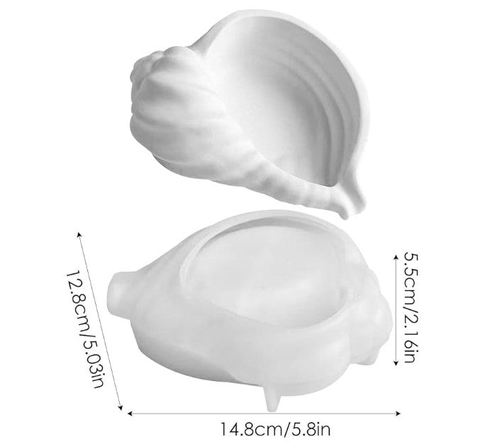 Wide Conch Shape Resin Mold for Beyond MIX, Resin, Concrete