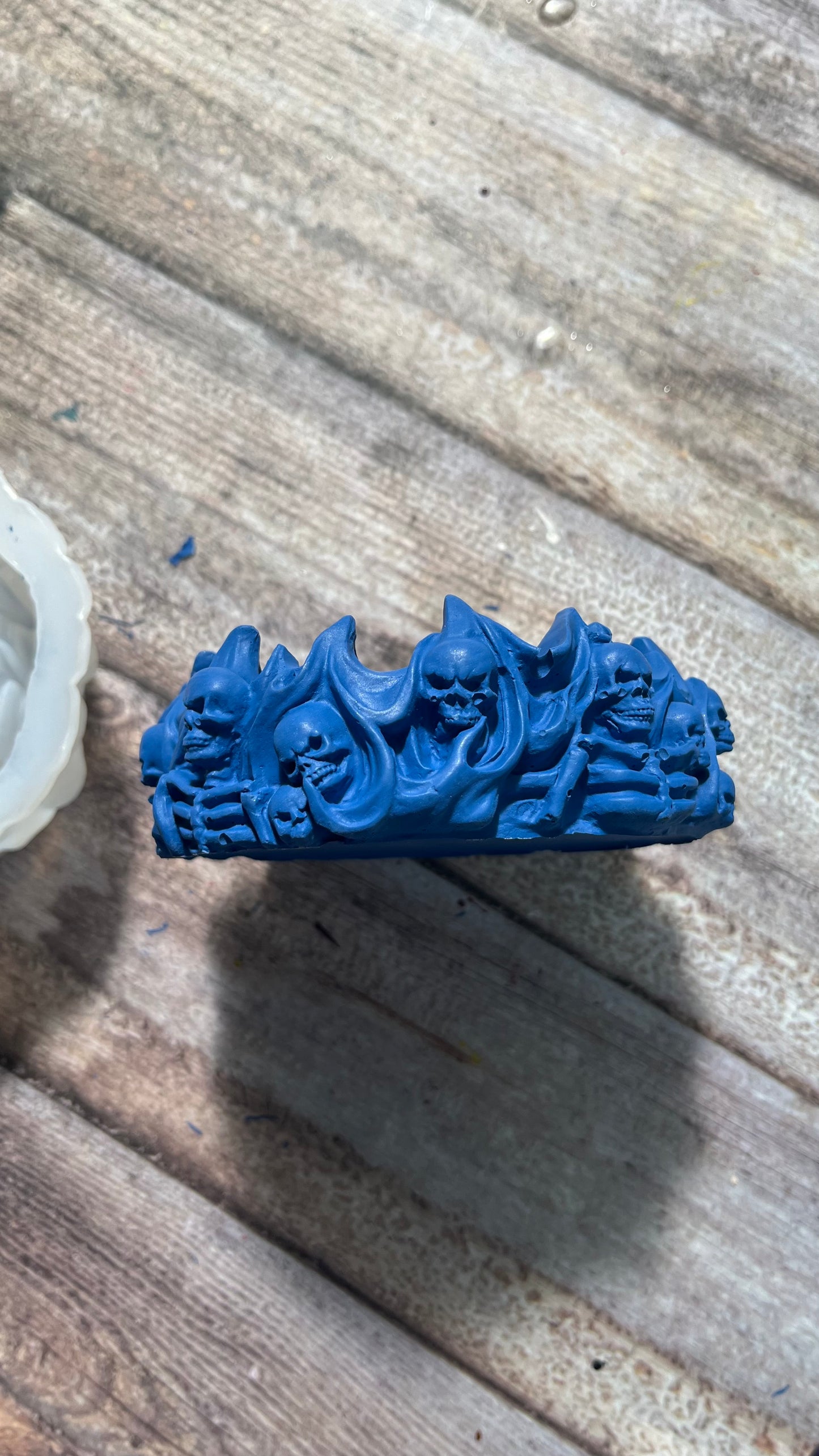 Halloween Skull Ashtray Mould for Beyond MIX, Resin, Concrete