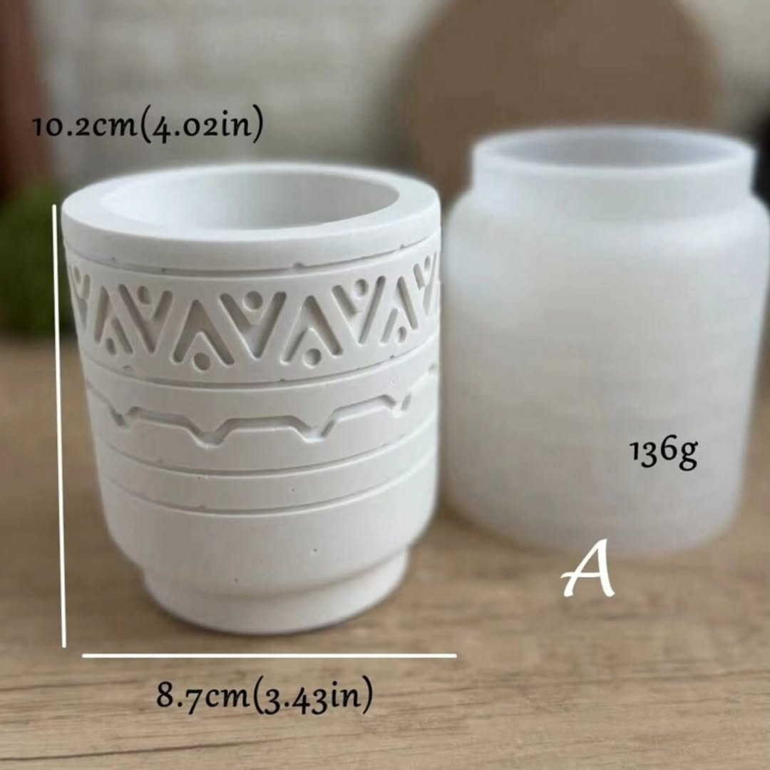 Embossed Designed Planter Mould - for Beyond MIX, Resin, Concrete
