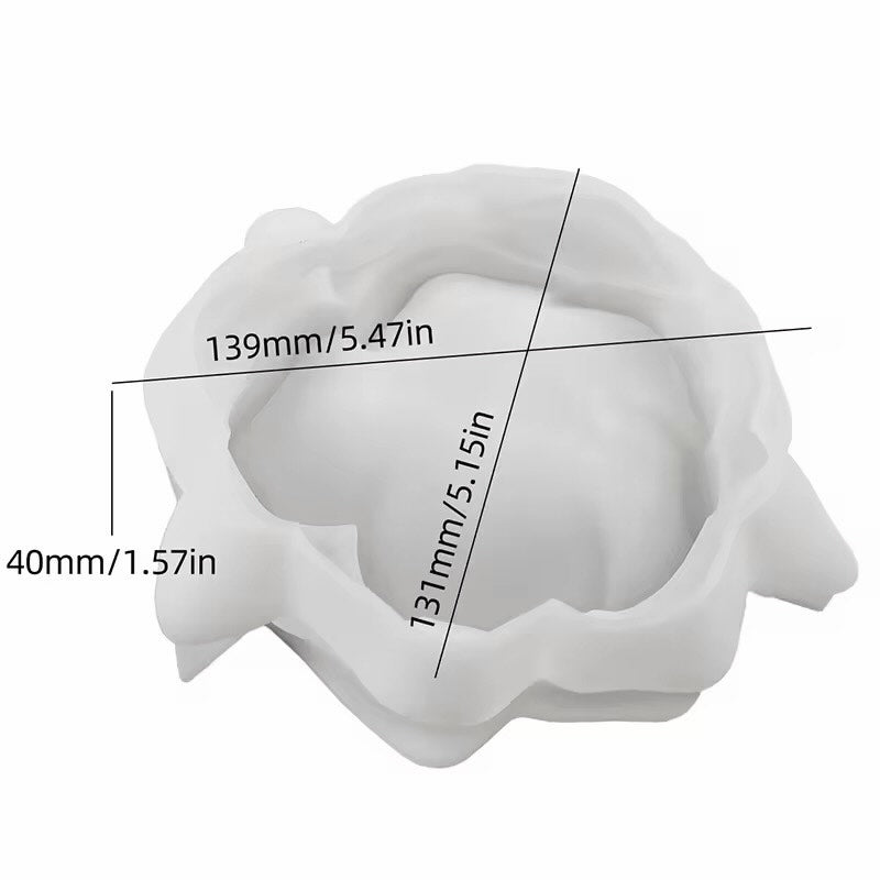 Camellia Flower Candle Holder Mould for Beyond MIX, Resin, Concrete
