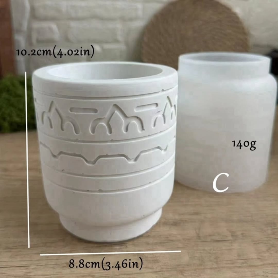 Embossed Designed Planter Mould - for Beyond MIX, Resin, Concrete