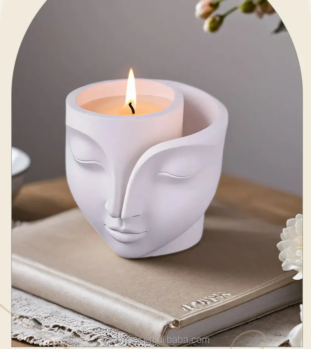 Folded Face Planter/Candle Jar Mould for Beyond MIX, Resin, Concrete