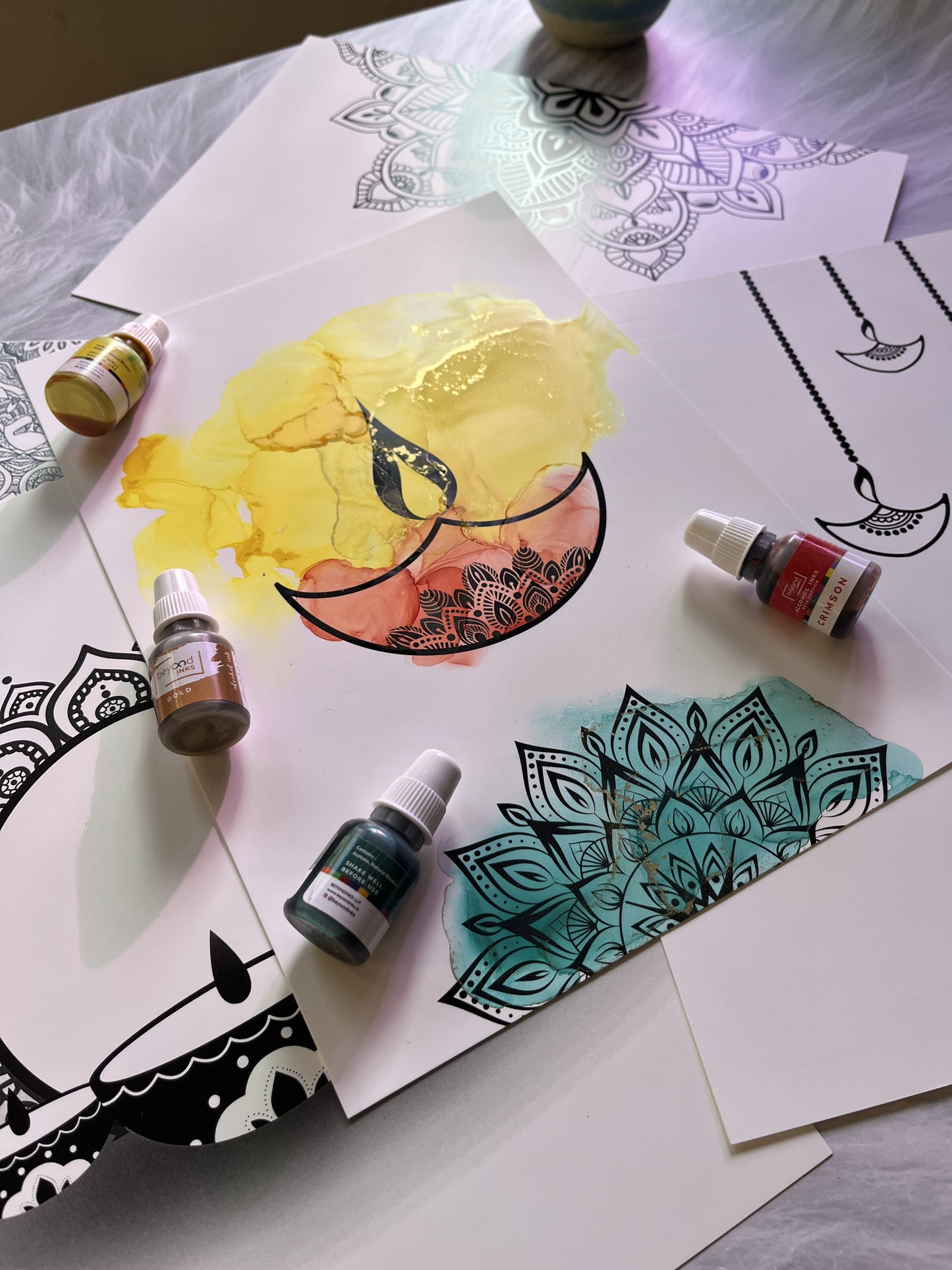 Alcohol Ink Coloring Kit - "FESTIVE"