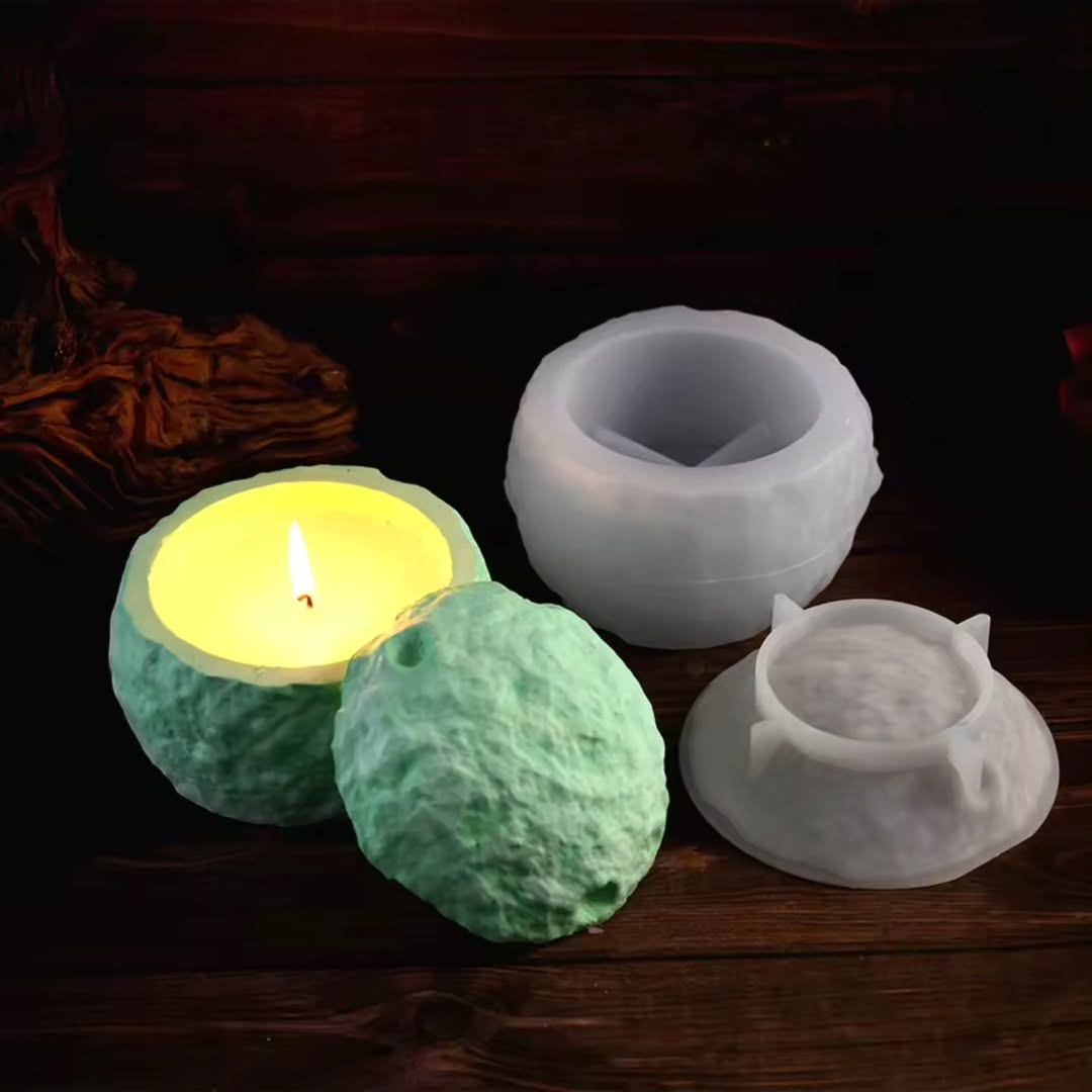 Moon Candle Jar Mould for Beyond MIX, Resin, Concrete