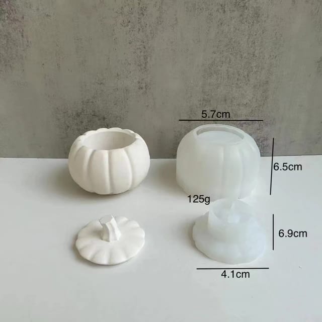 Pumpkin Trinket Bowl/Candle Jar Mould for Beyond MIX, Resin, Concrete