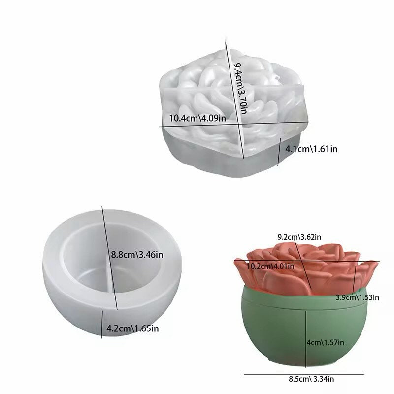 Peony Jar Mould for Beyond MIX, Resin, Concrete