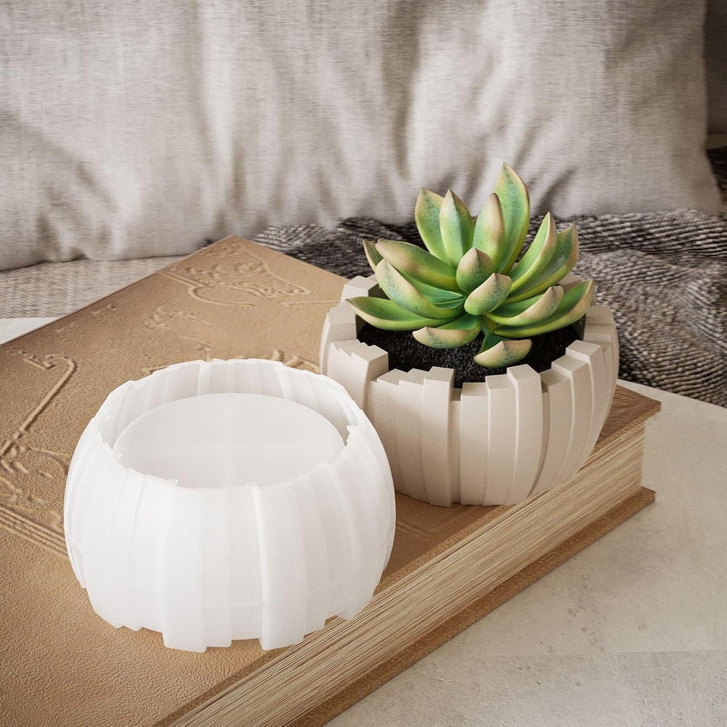 Segmented Planter/Candle Jar Mould for Beyond MIX, Resin, Concrete