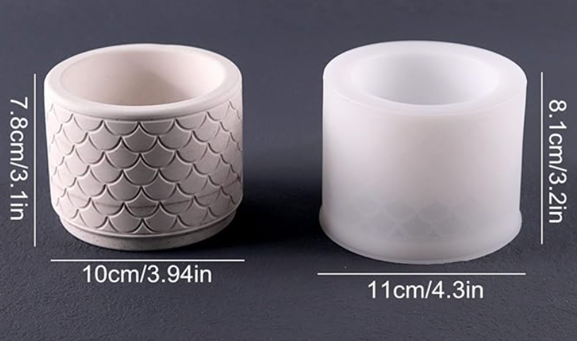 Wave Patterned Round Planter for Beyond MIX, Resin, Concrete