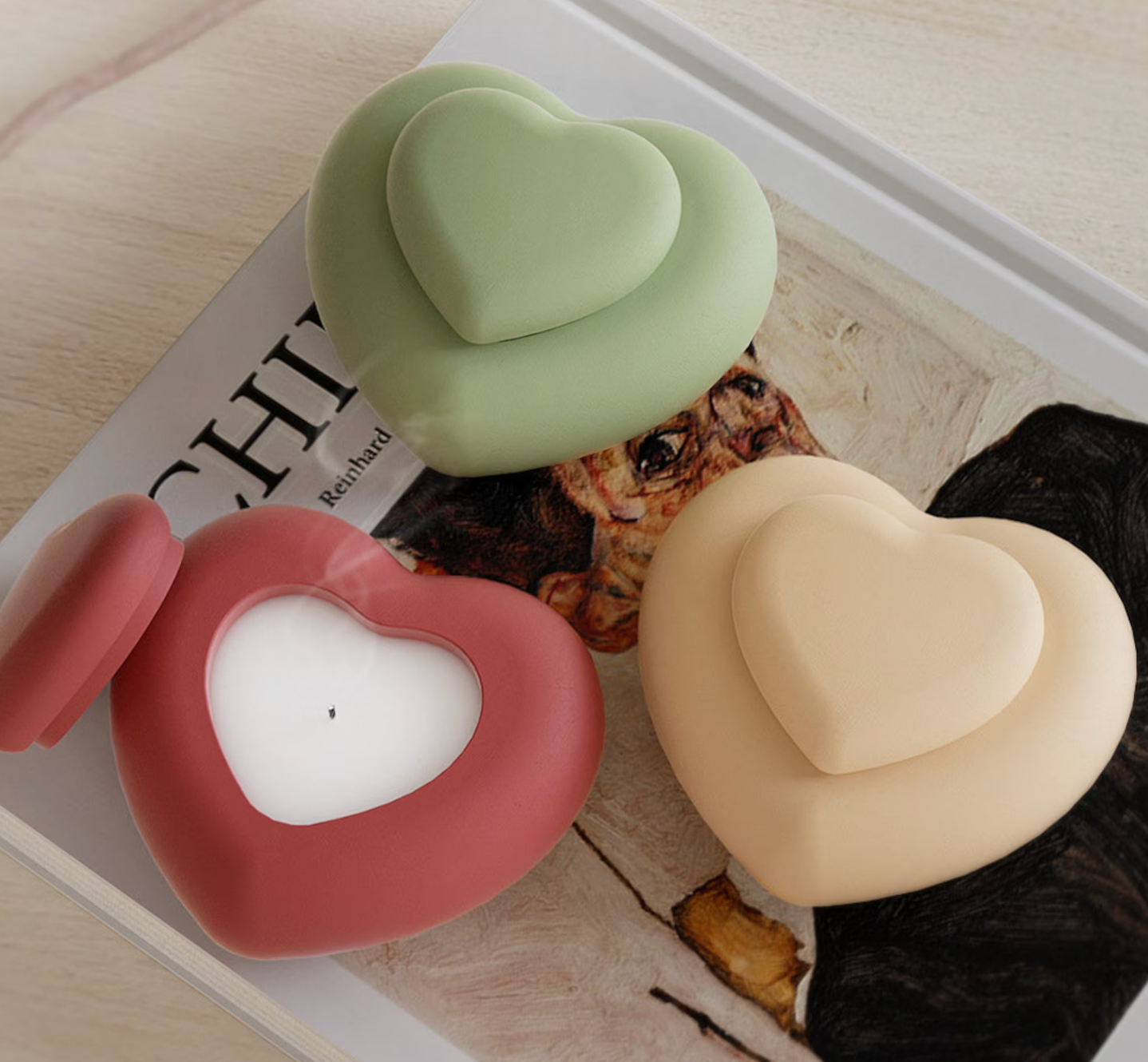Heart Candle Jar/Box Mould for Beyond MIX, Resin, Concrete