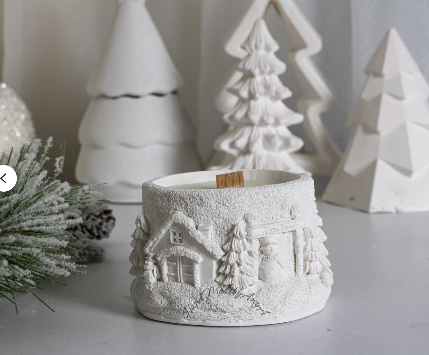 Snow Town Candle Jar Mould for Beyond MIX, Resin, Concrete