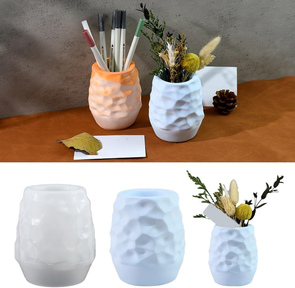 Textured Planter/Candle Jar Mould for Beyond MIX, Resin, Concrete