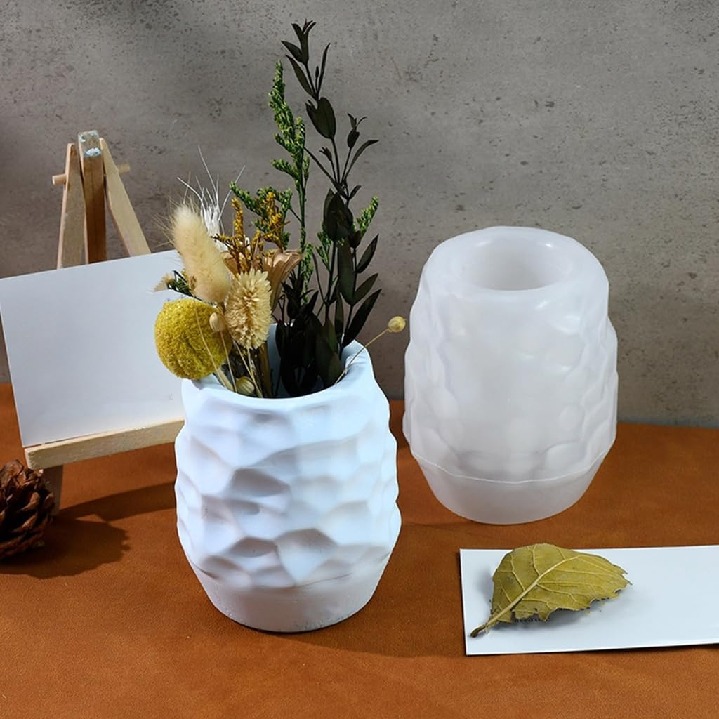 Textured Planter/Candle Jar Mould for Beyond MIX, Resin, Concrete