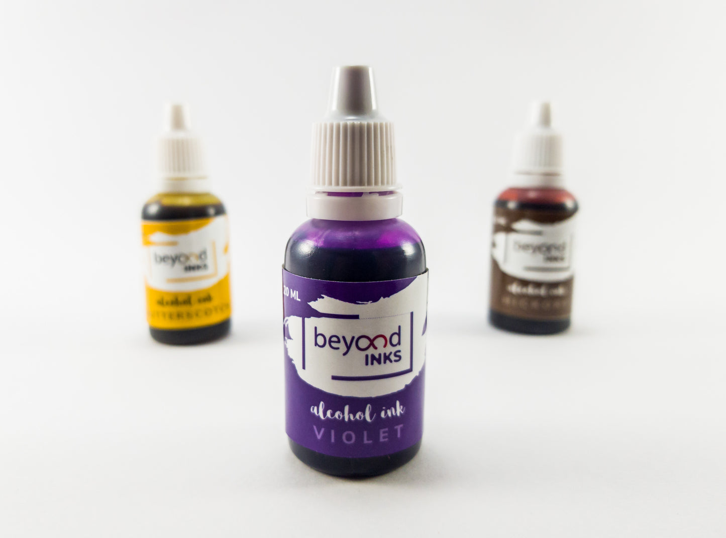 Alcohol Ink Pack 2 Butterscotch, Violet, Hickory by Beyond Inks