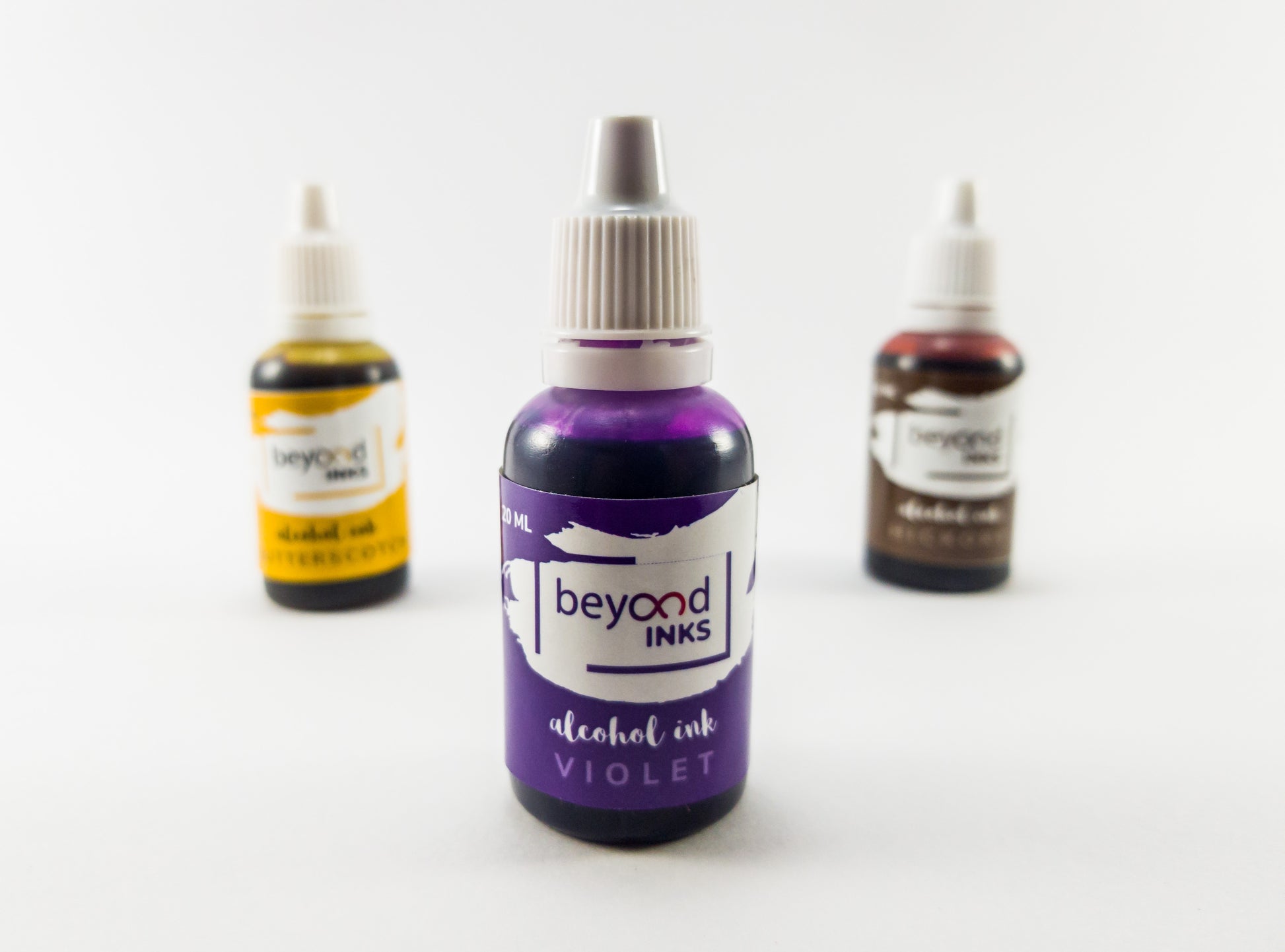 Alcohol Ink Pack 2 Butterscotch, Violet, Hickory by Beyond Inks