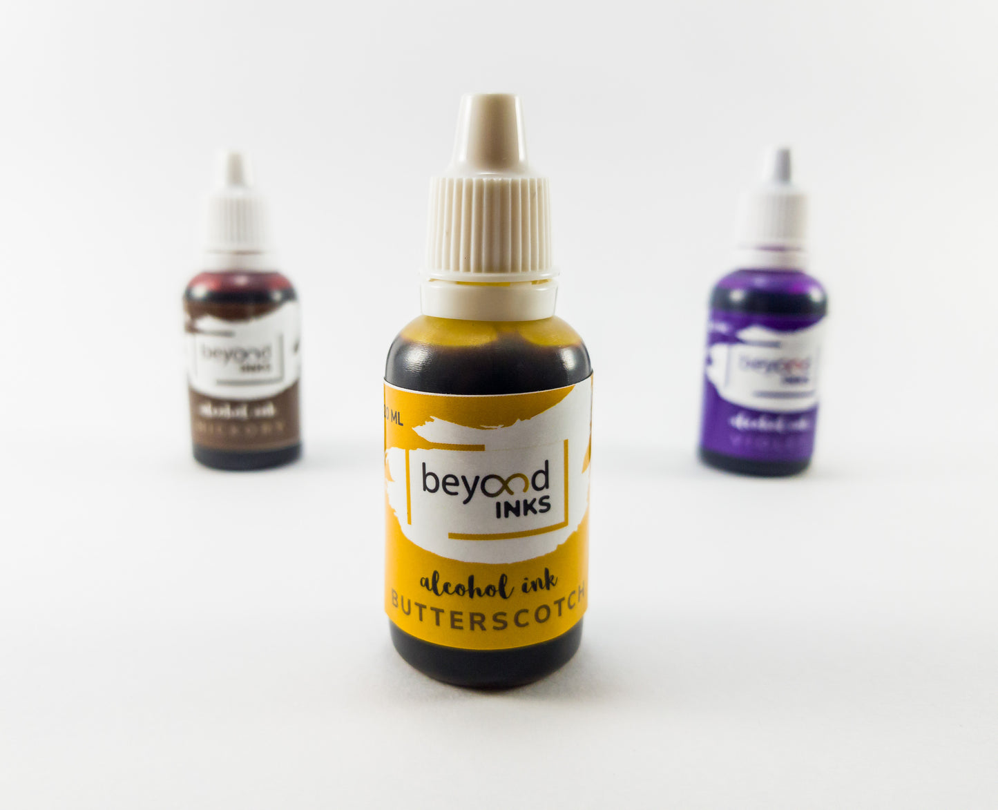Alcohol Ink Pack 2 Butterscotch, Violet, Hickory by Beyond Inks