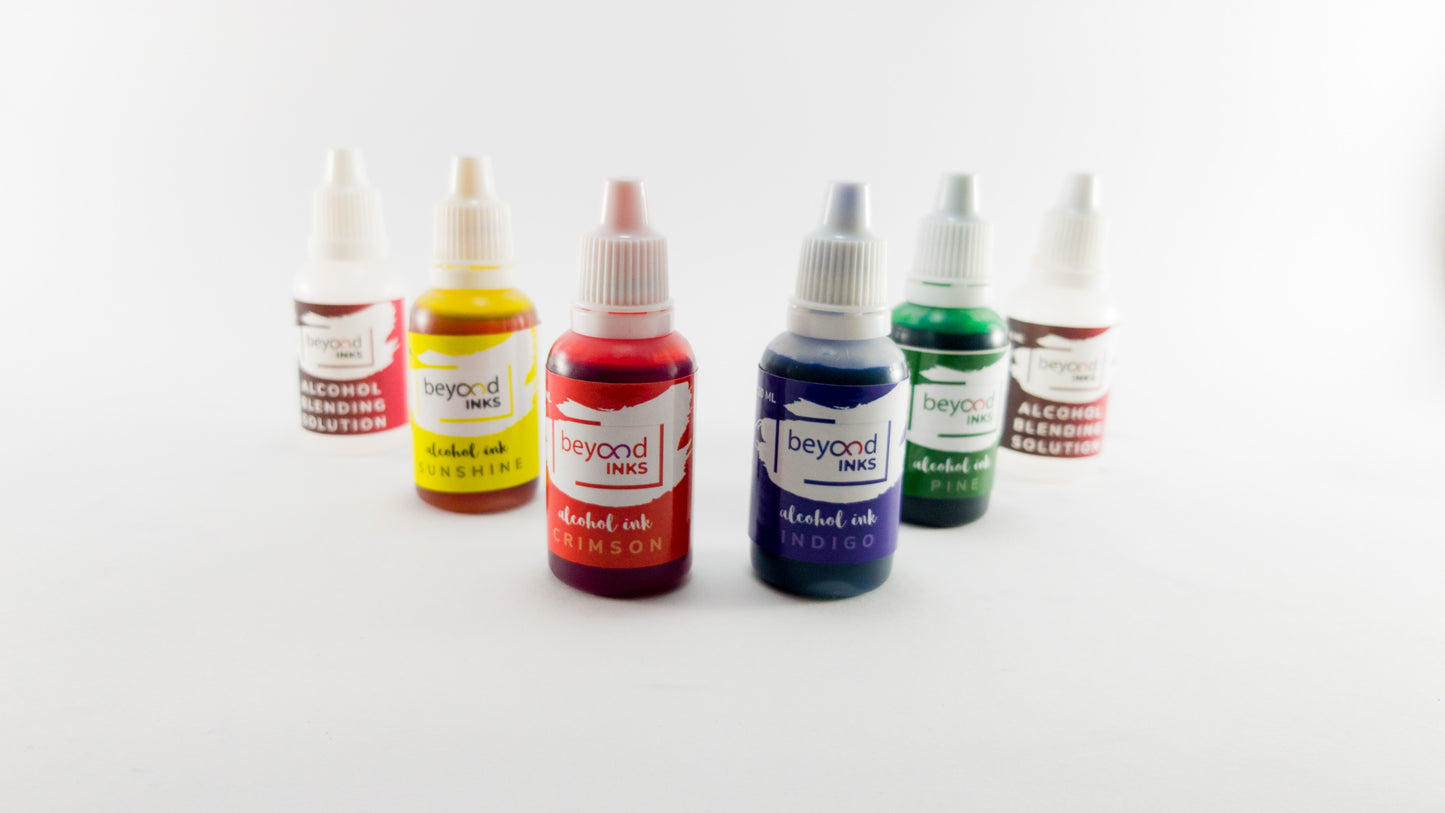 Alcohol ink Starter Kit with yupo
