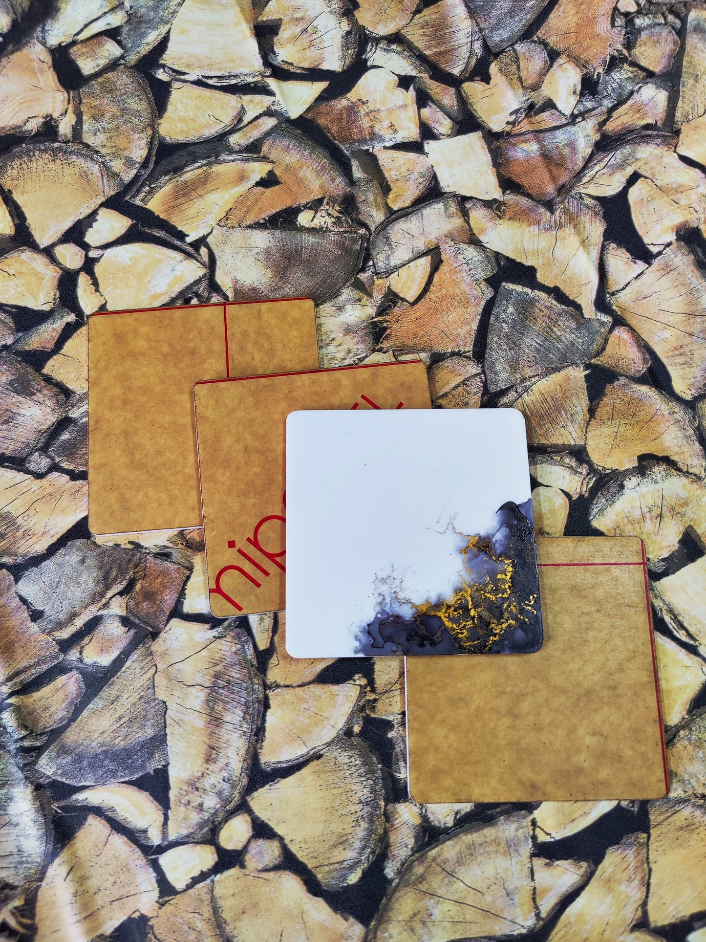 DIY Square Coasters - White