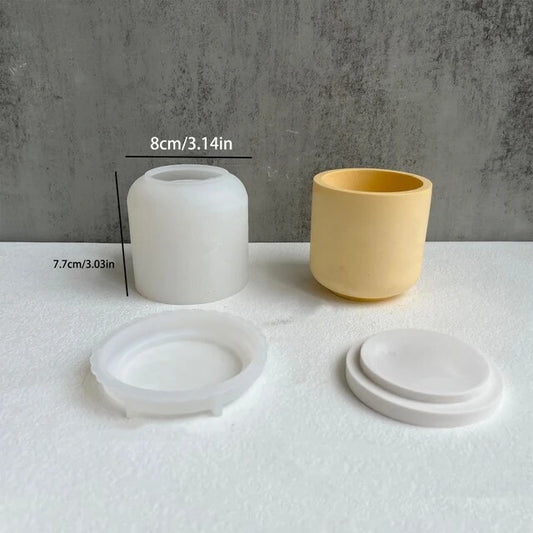 Plain Candle Jar Mould for Beyond MIX, Resin, Concrete