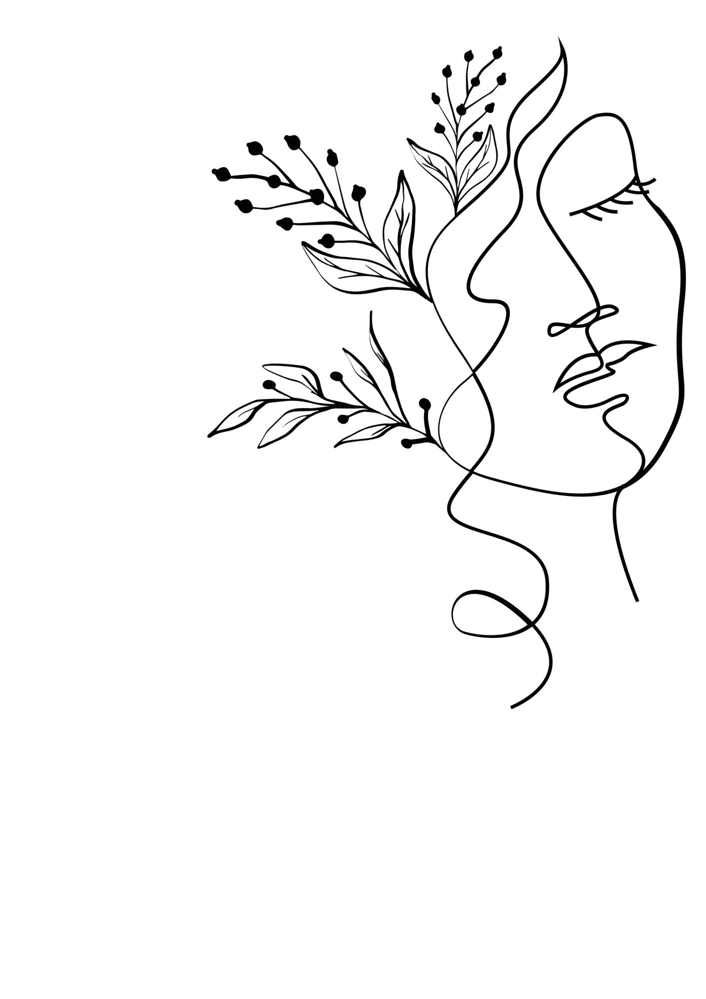 Alcohol Ink Coloring Sheets- "FACES"