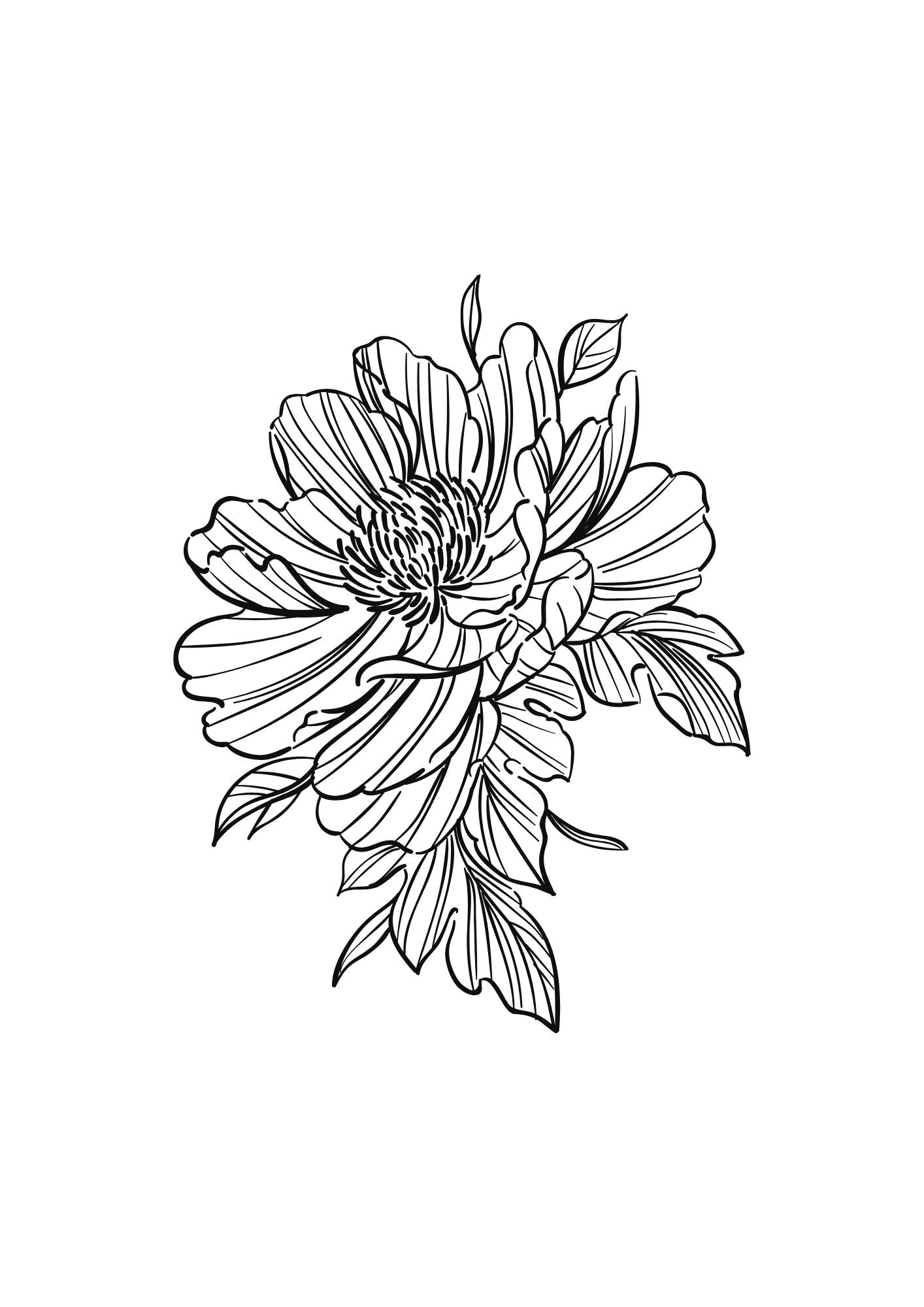 Alcohol Ink Coloring Sheets- "FLORAL"