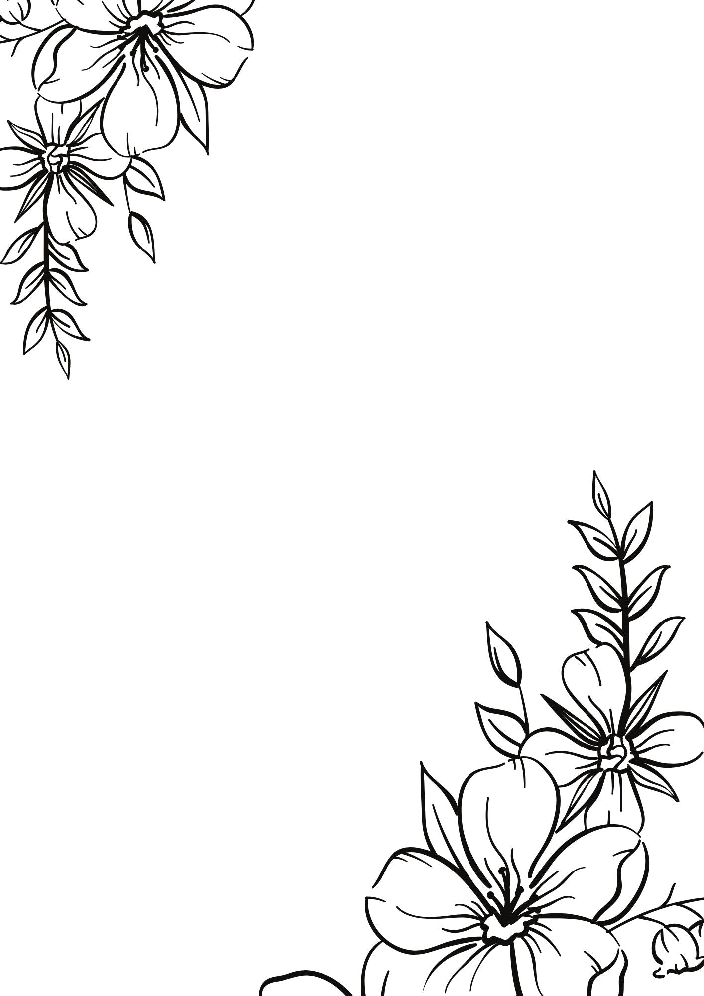 Alcohol Ink Coloring Sheets- "FLORAL"