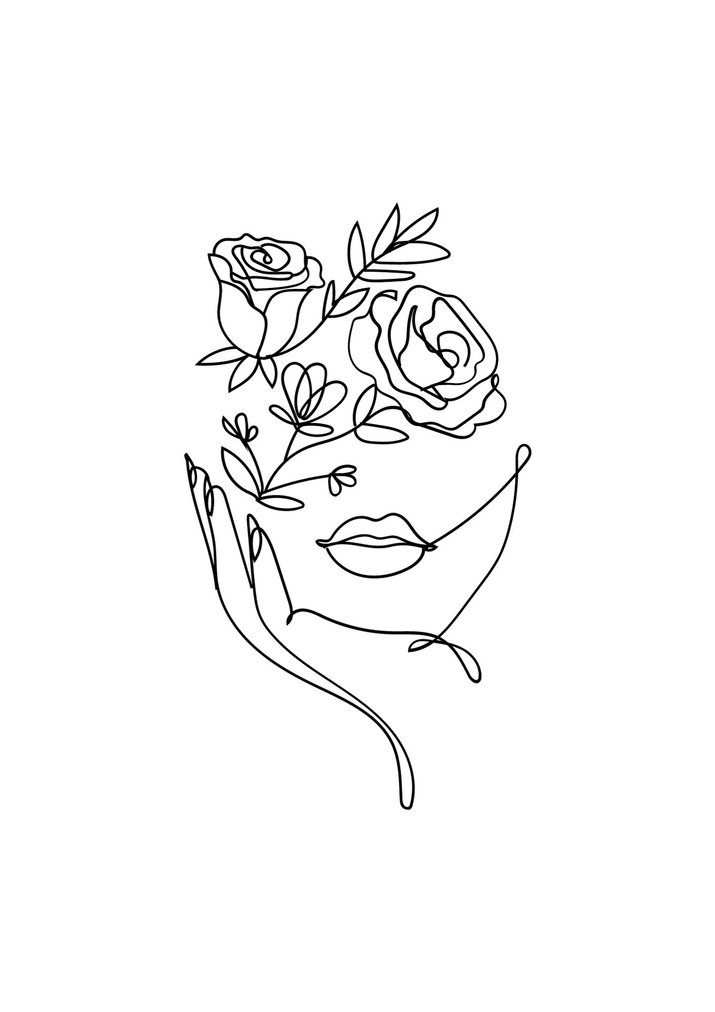 Alcohol Ink Coloring Sheets- "FACES"