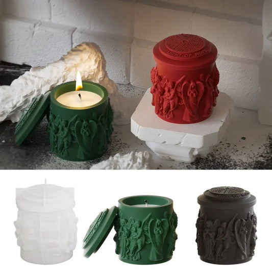 Angel Heart Candle Jar Mould for Beyond MIX, Resin, Concrete
