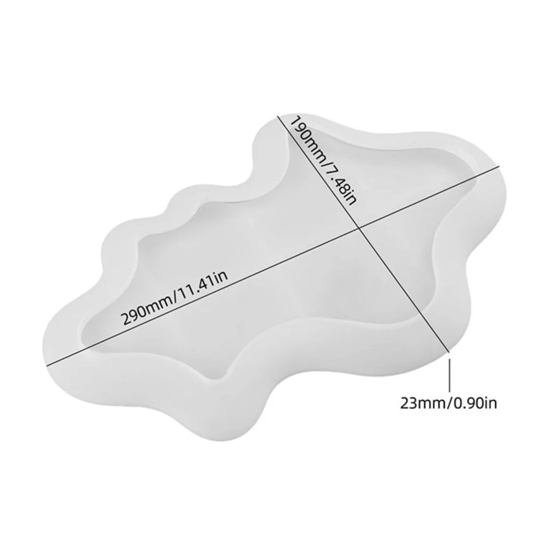 Assymetric Tray Mould for Beyond MIX/Resin/Concrete