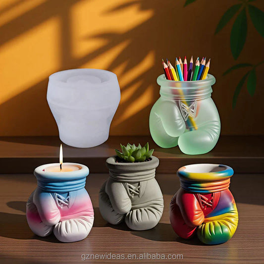 Boxing Glove Candle Jar Mould for Beyond MIX, Resin, Concrete