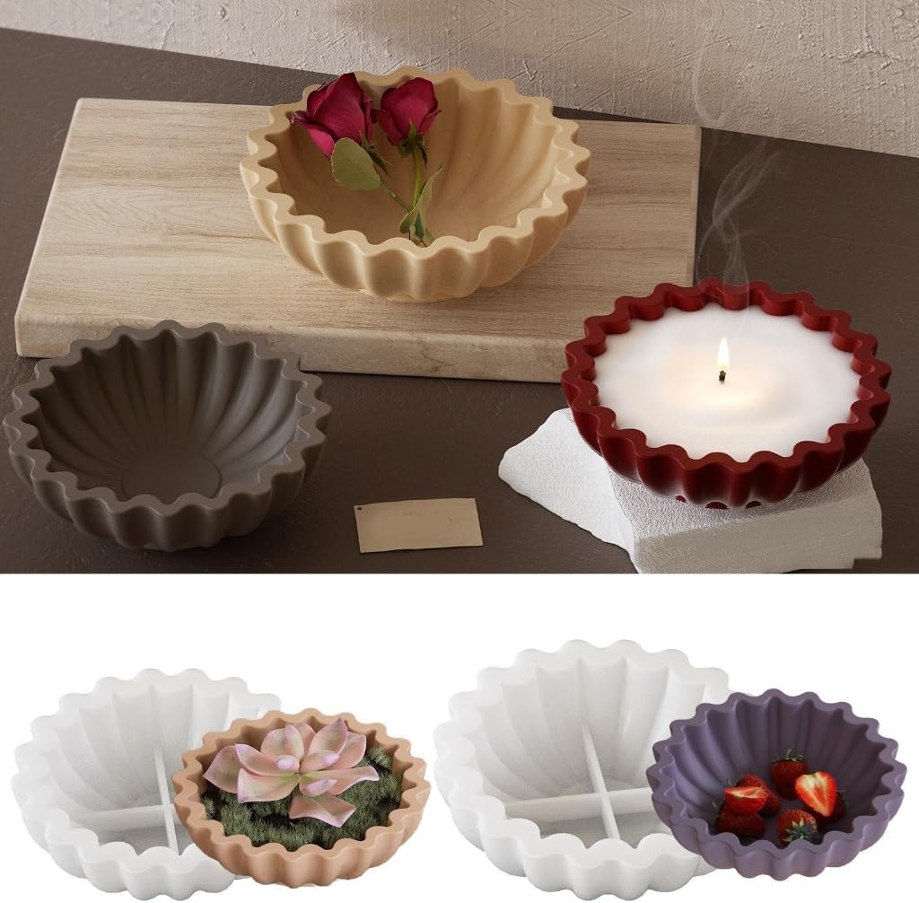 Wavy Bowl Mould for Beyond MIX, Resin, Concrete