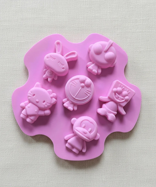 Assorted Cartoon Paper Weight Mould - for Beyond MIX, Resin, Concrete