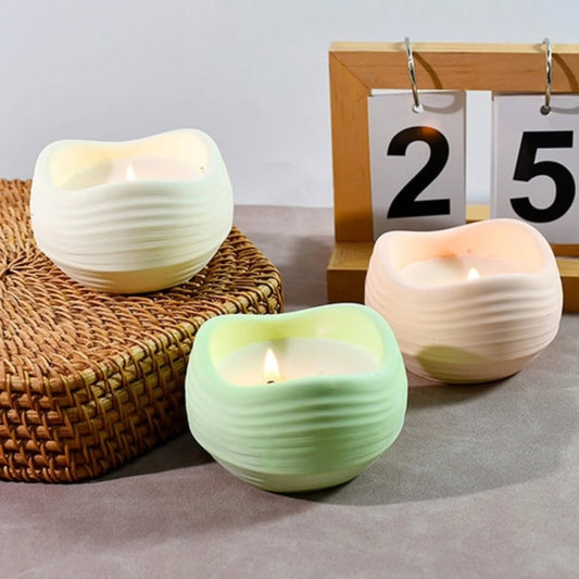 Curved Ribbed Candle Jar Mould for Beyond MIX, Resin, Concrete