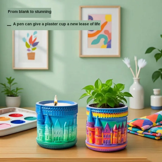 Castle Candle Jar Mould for Beyond MIX, Resin, Concrete (D4)
