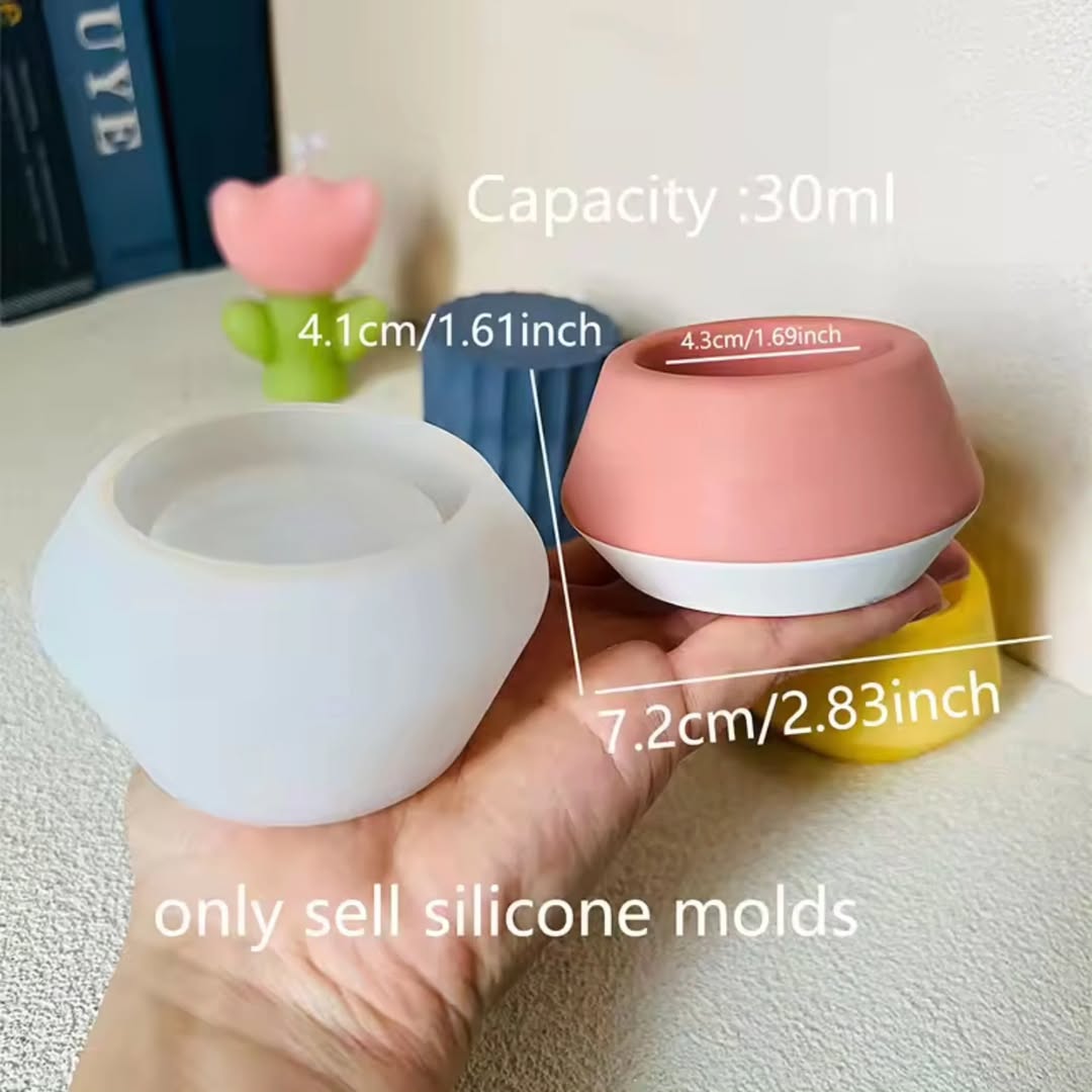 Stoop Tealight/Candle Jar Mould for Beyond MIX, Resin, Concrete
