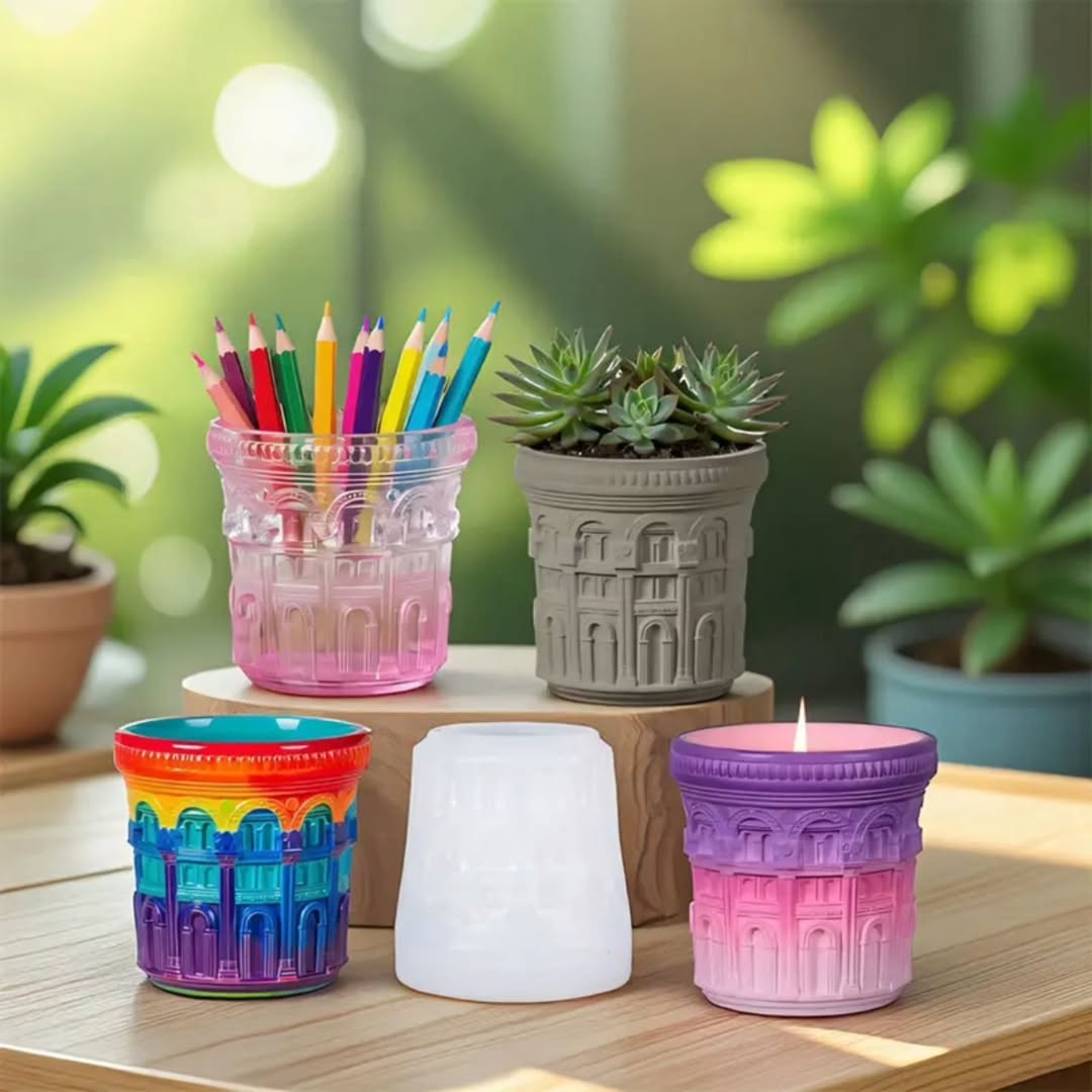 Barquo Door Candle Jar Mould for Beyond MIX, Resin, Concrete (D1)