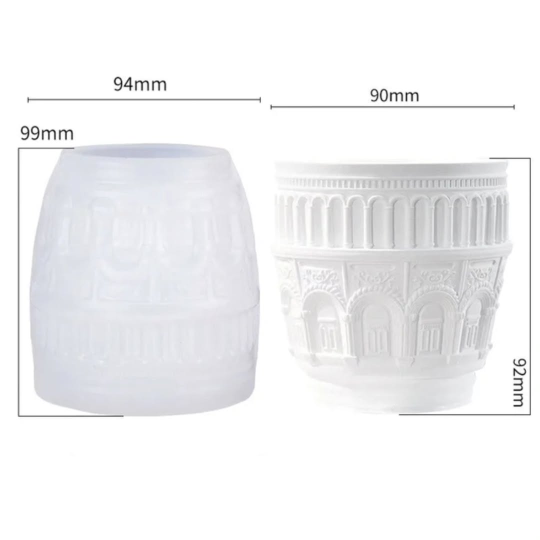 European Candle Jar Mould for Beyond MIX, Resin, Concrete (D2)