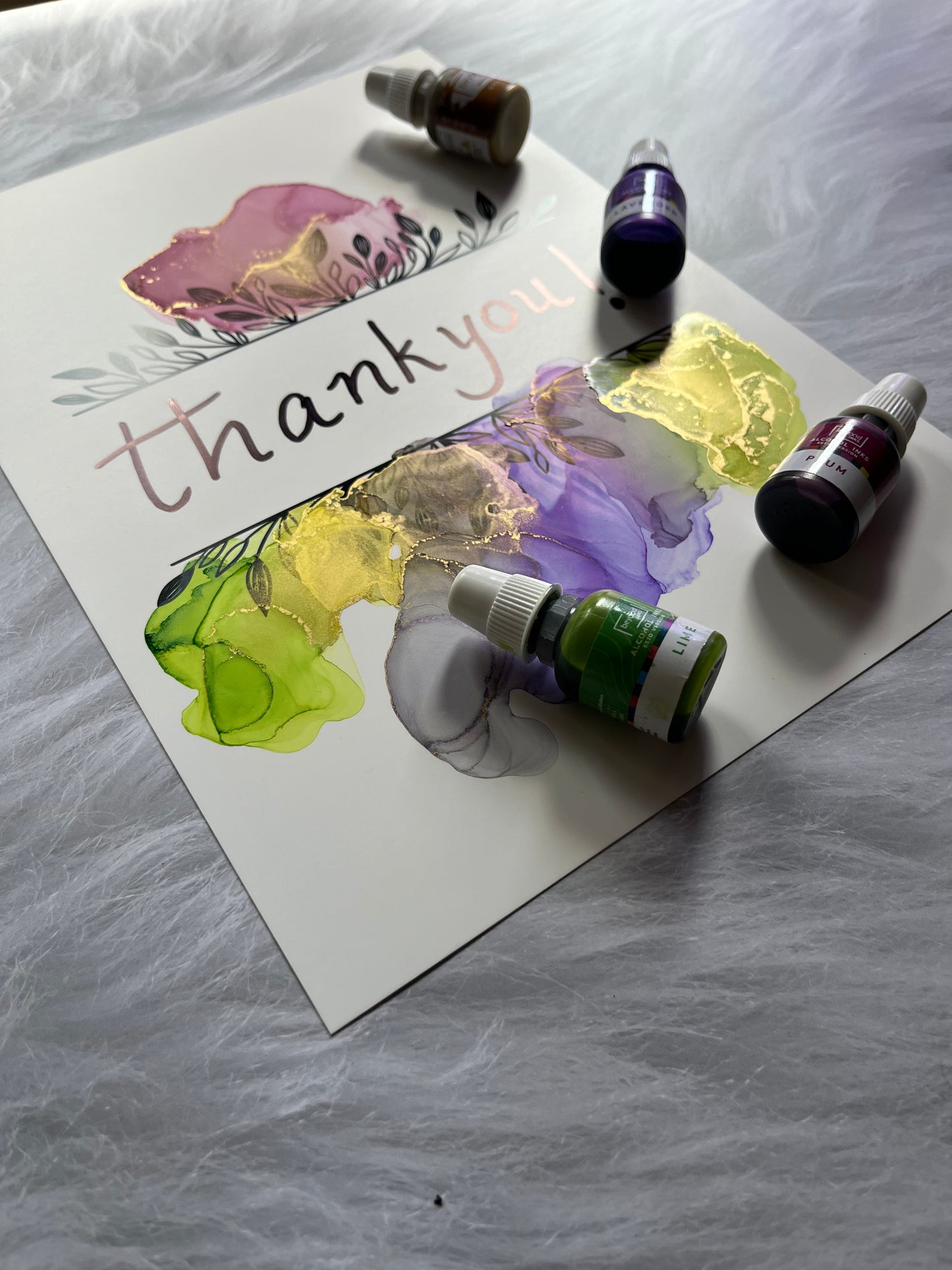 Alcohol Ink Coloring Kit - "FLORAL"