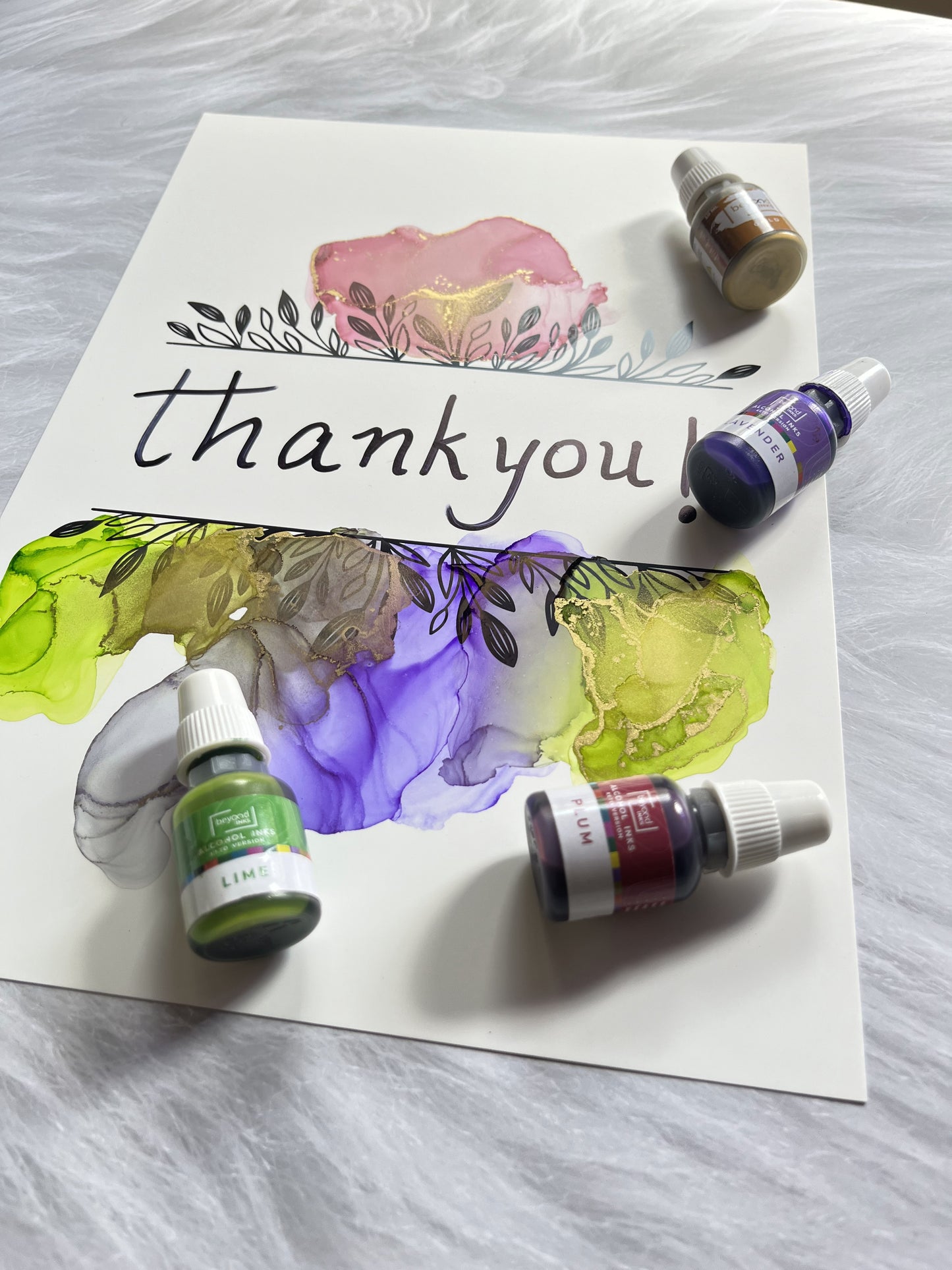 Alcohol Ink Coloring Kit - "FLORAL"