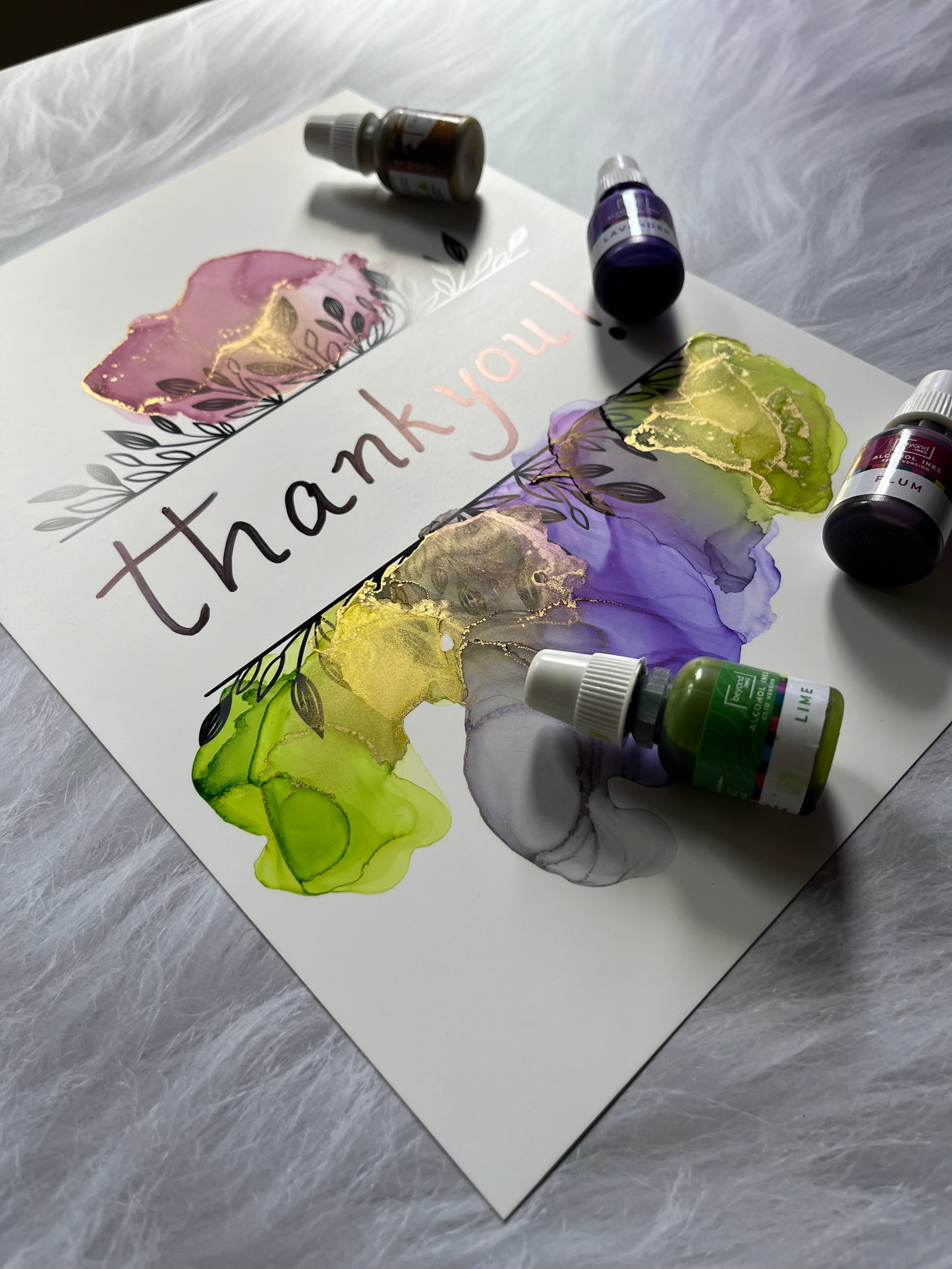 Alcohol Ink Coloring Kit - "FLORAL"