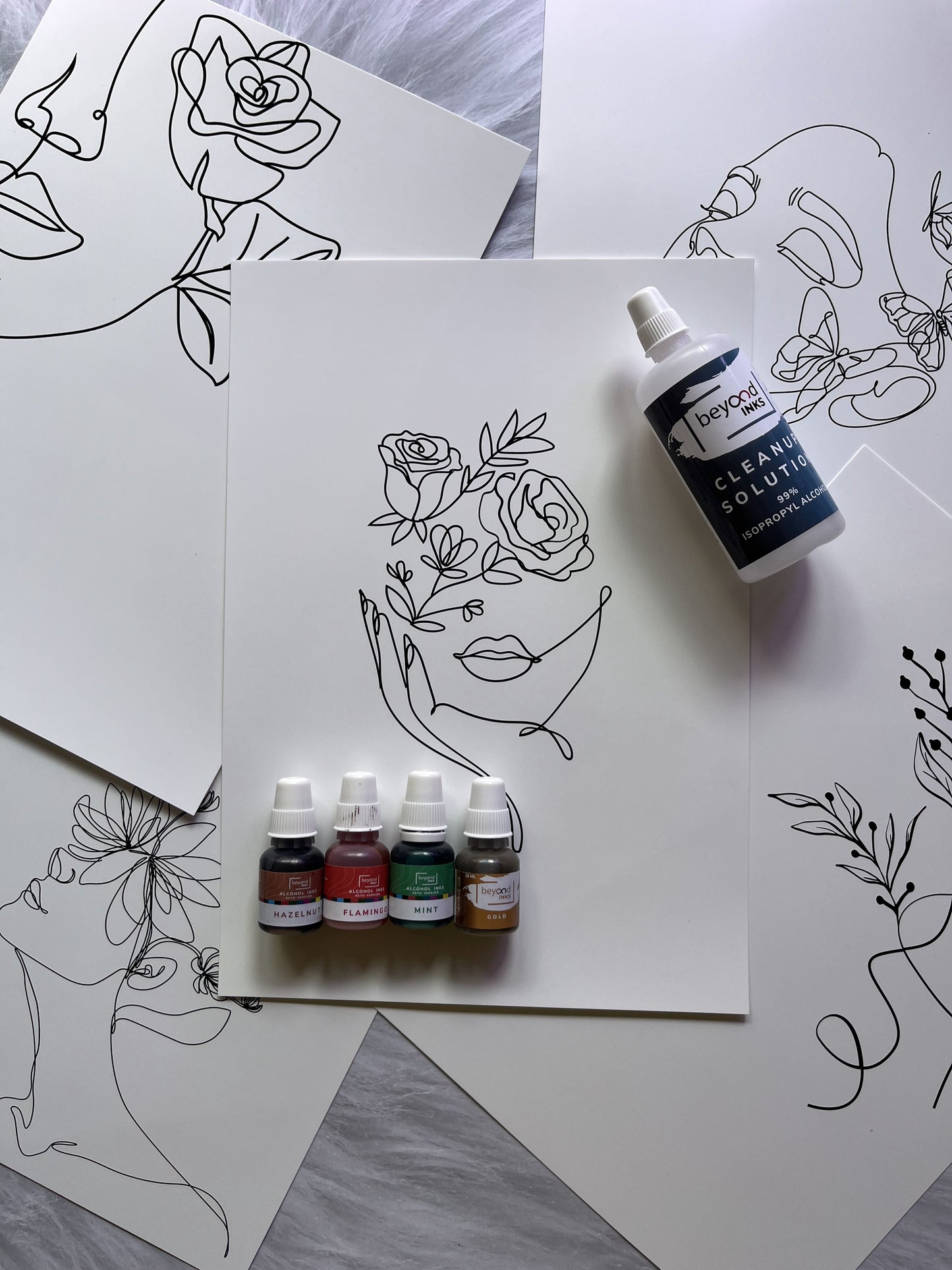 Alcohol Ink Coloring Kit - "FACES"