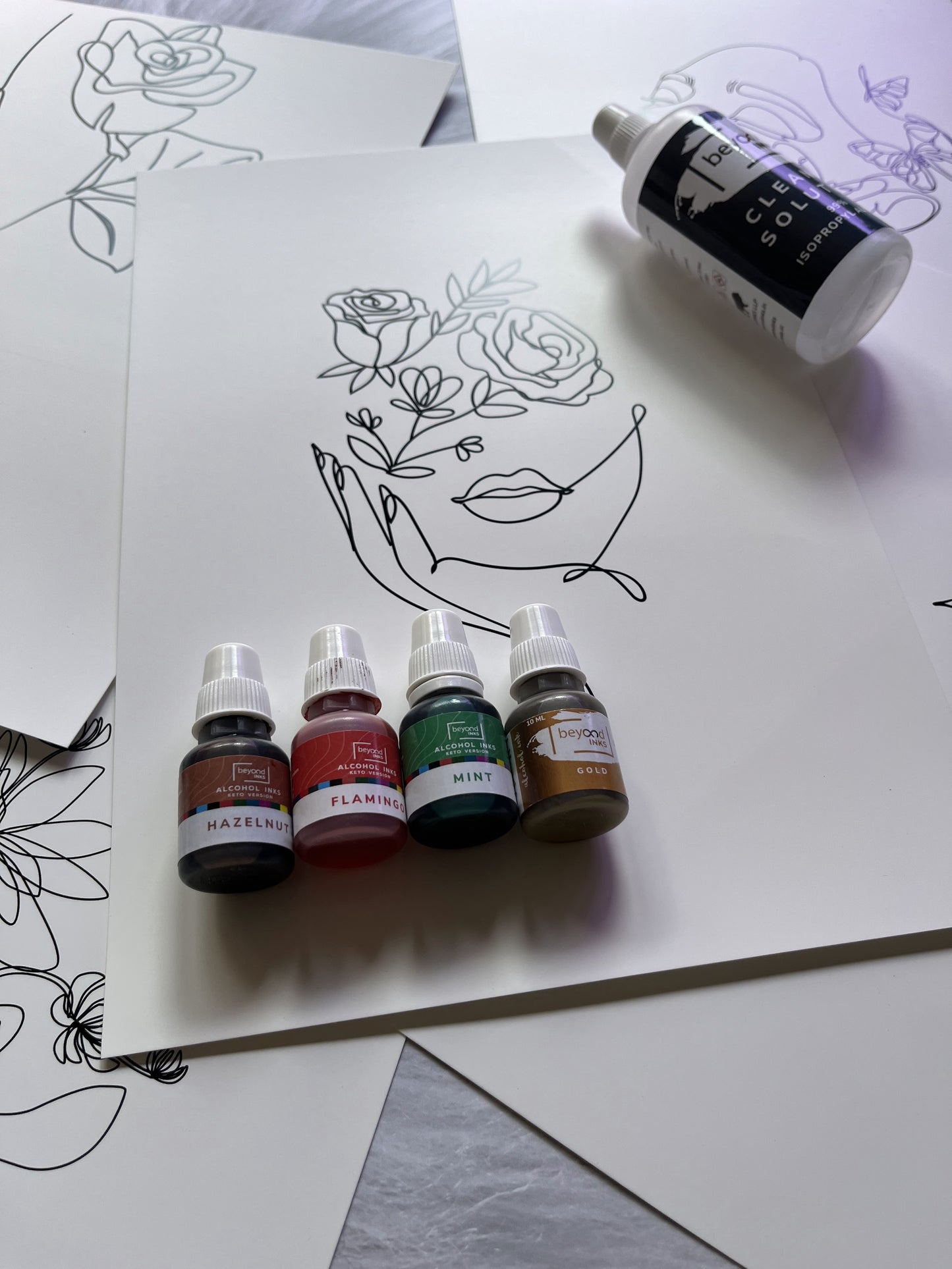 Alcohol Ink Coloring Kit - "FACES"