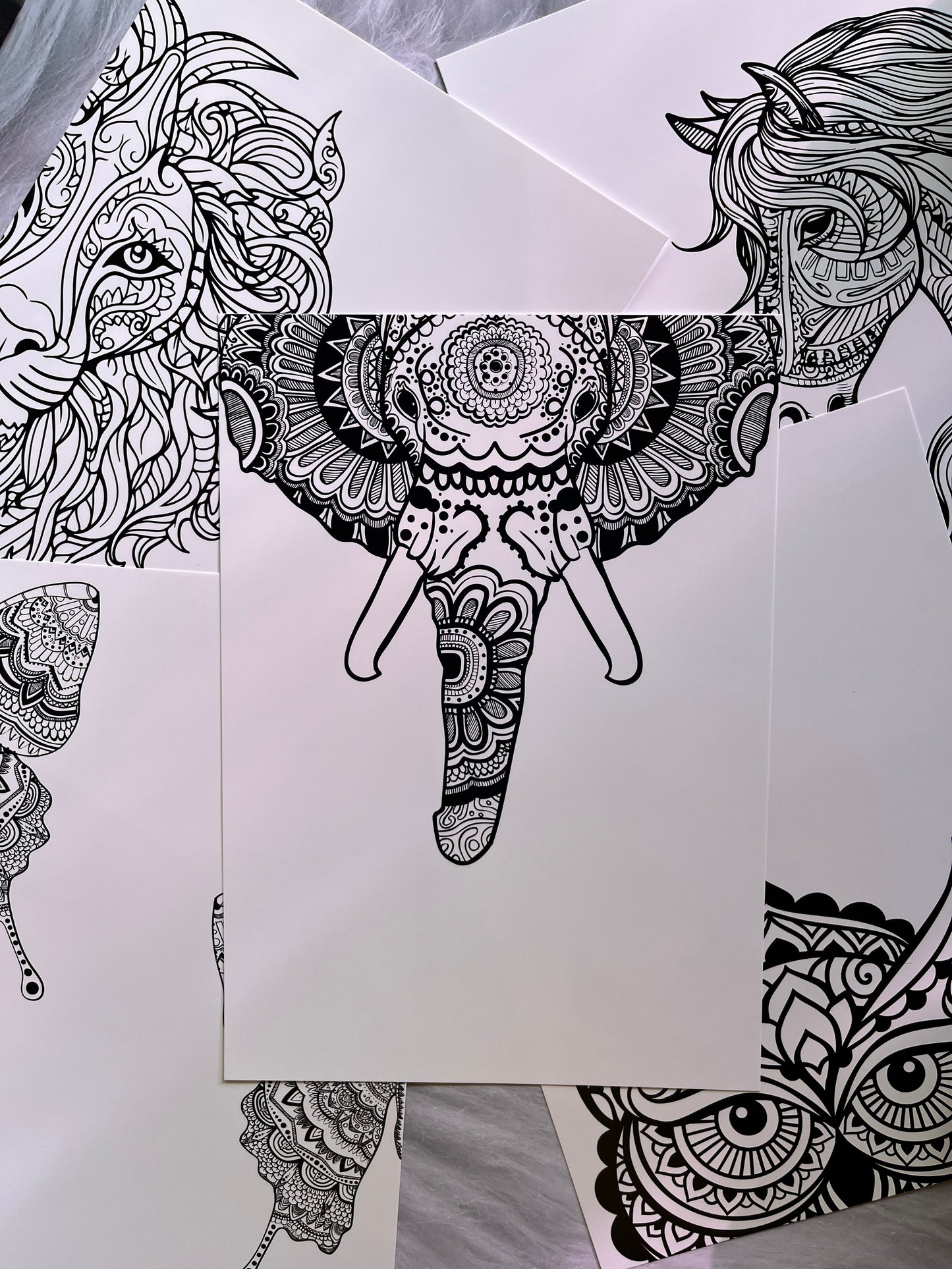 Alcohol Ink Coloring Kit - "Animal Mandala"