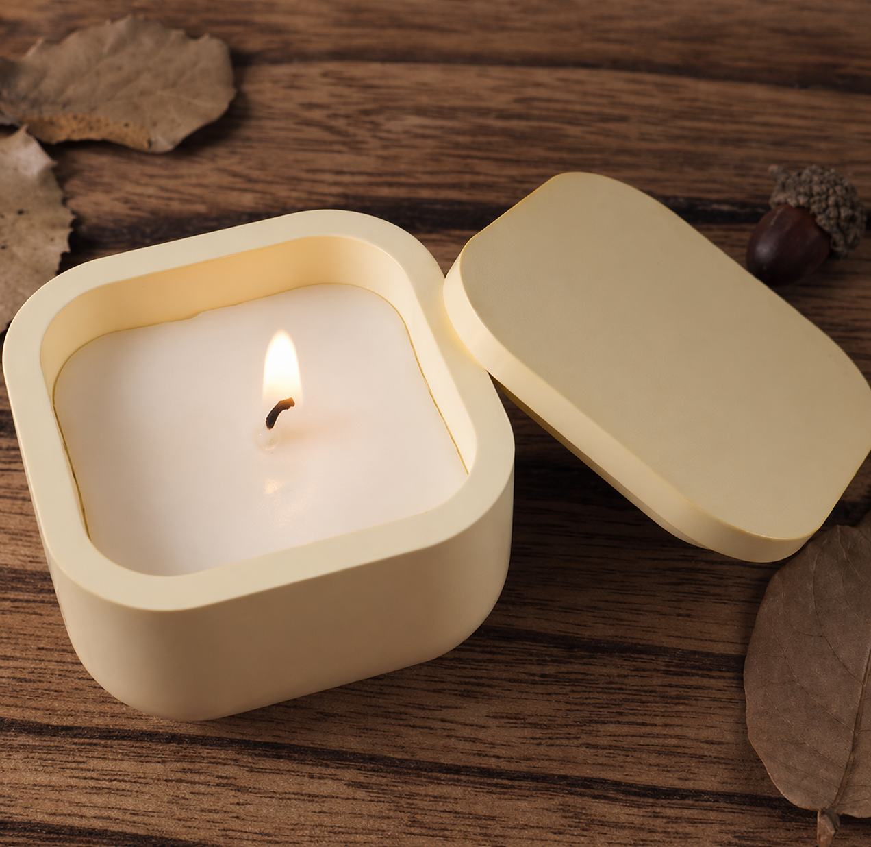 Square Plain Candle Jar/Box Mould for Beyond MIX, Resin, Concrete