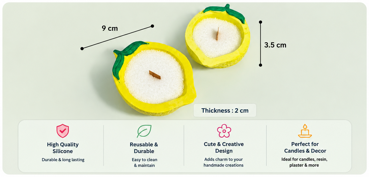 Lemon Candle Holder Silicone Mould for Beyond MIX & Jesmonite
