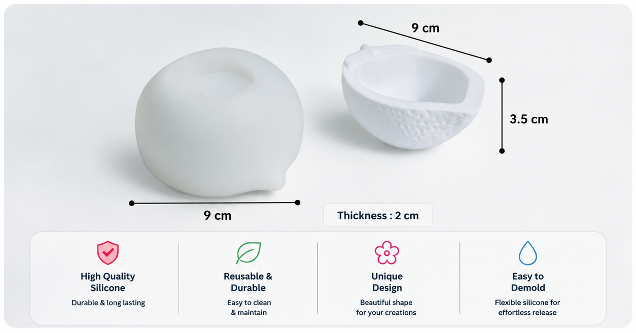 Lemon Candle Holder Silicone Mould for Beyond MIX & Jesmonite