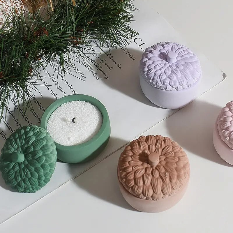 Pinecone Jar with Lid Mould for Beyond MIX, Resin, Concrete