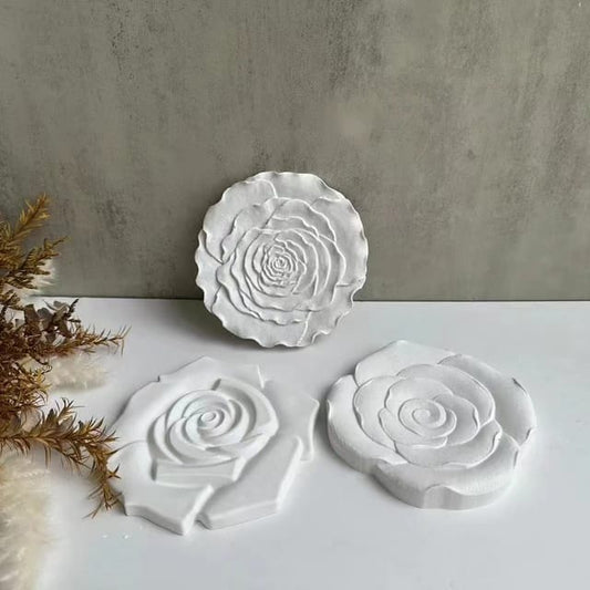 Rose Coaster Moulds - Set of 3