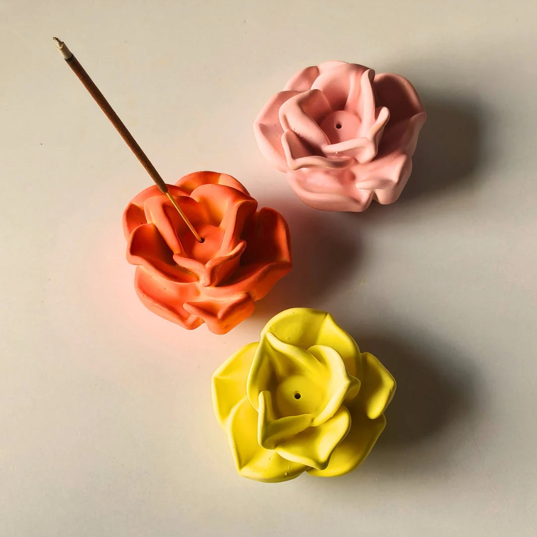 Rose Incense Stick Holder Silicone Mould for Beyond MIX & Jesmonite