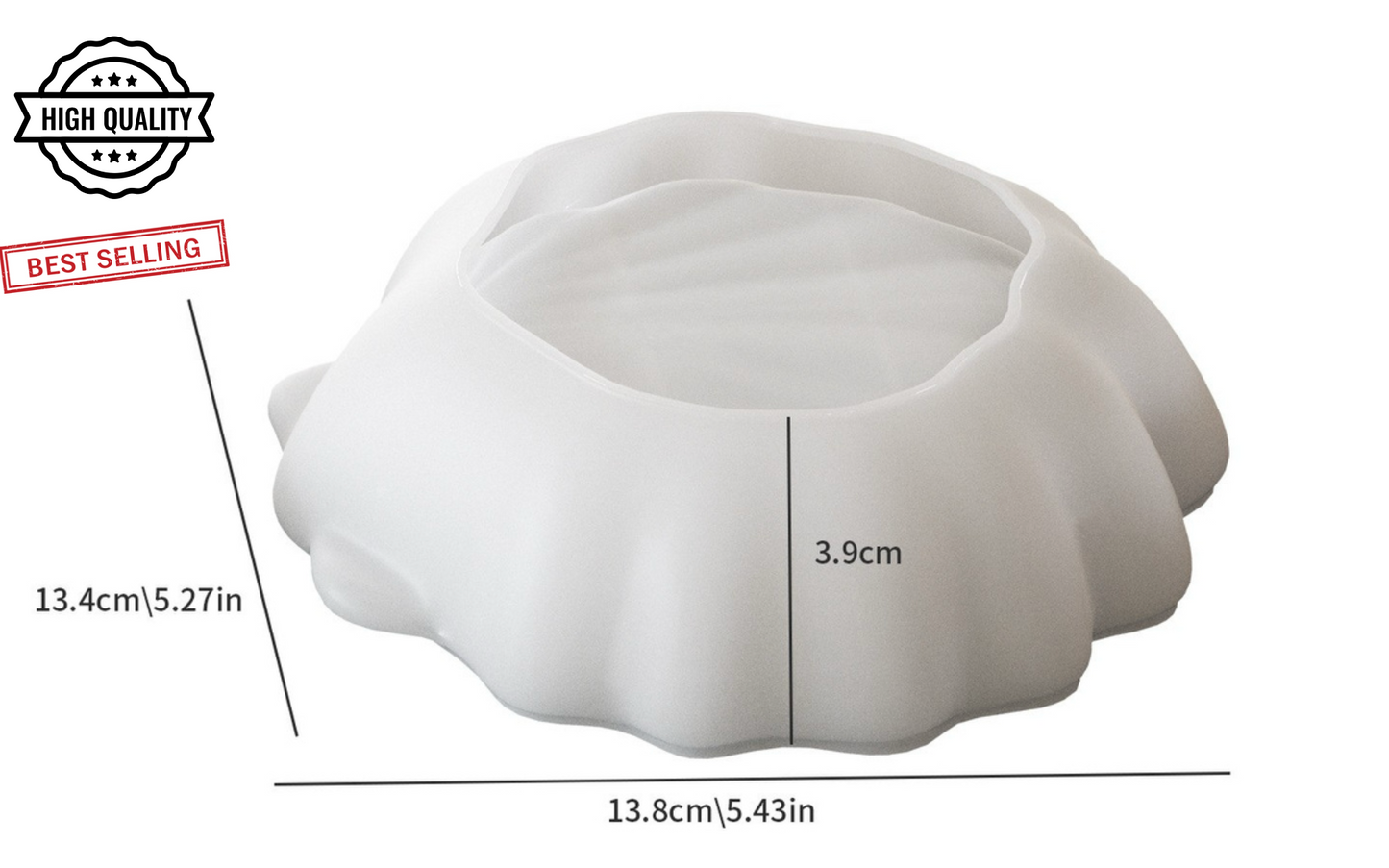 Arabian Shell Candle Jar Mould for Beyond MIX, Resin, Concrete