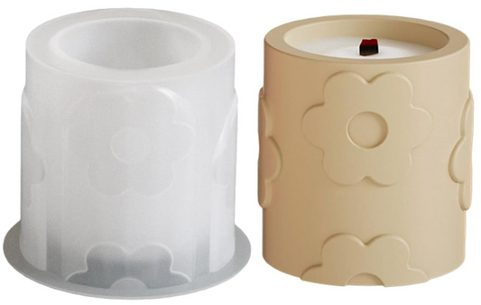 Flower Candle Jar Mould for Beyond MIX, Resin, Concrete